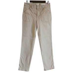 J Jill Denim High Rise Straight Leg Ankle Jeans Women's 6 Tan Khaki Stretch